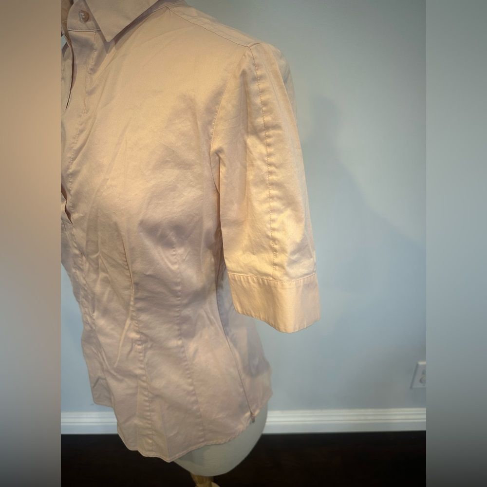 Hugo Boss Women's Light Pink Collar Bouse Size 8 - Picture 3 of 10